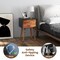 Costway End Table W/Drawers and Storage Wooden Mid-Century Accent Side Table Multipurpose for Bedroom, Living Room Home Furniture Nightstand